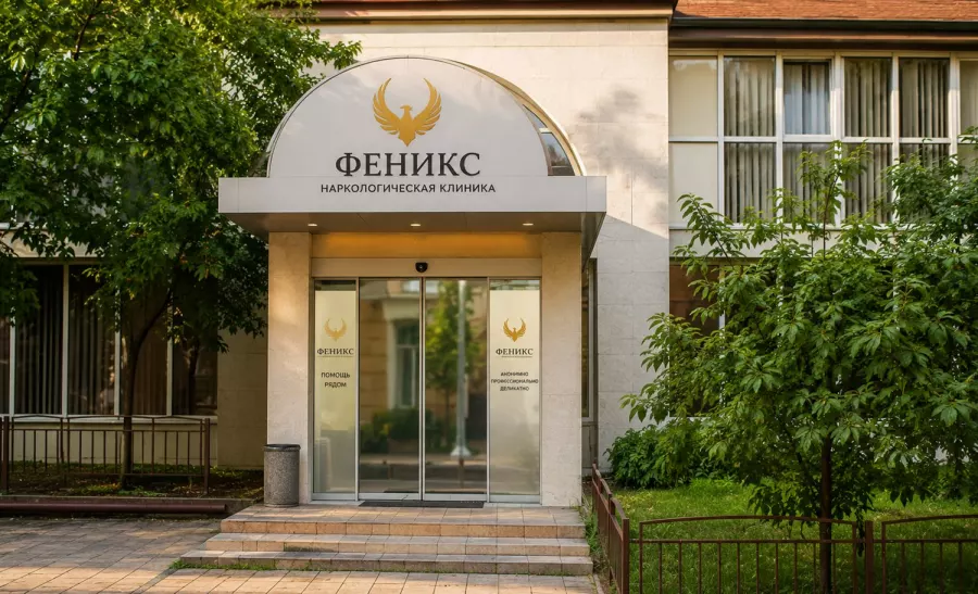 Вход в наркологическую клинику «Феникс» в Кинеле